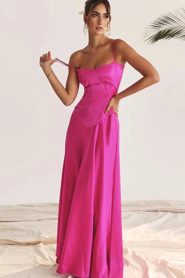 Gabriella | The Silky Satin Corset Maxi Dress