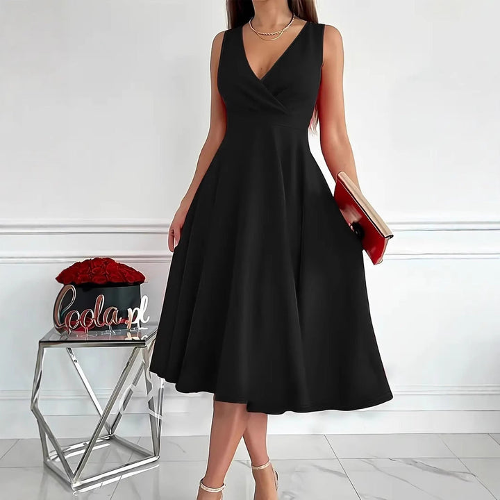 Tamsin | V-Neck A-Line Midi Dress