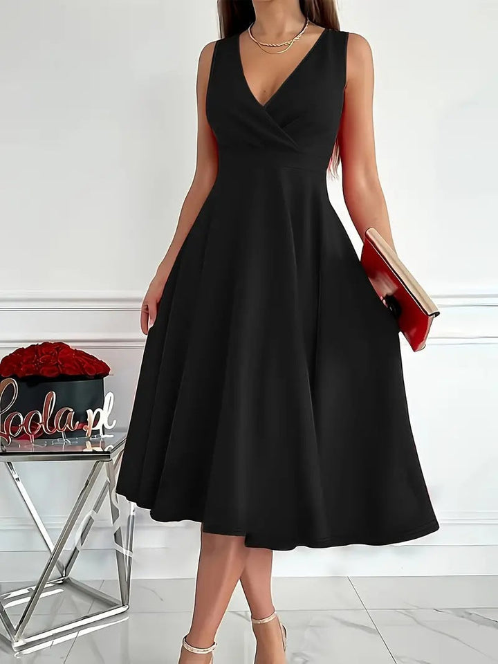 Tamsin | V-Neck A-Line Midi Dress