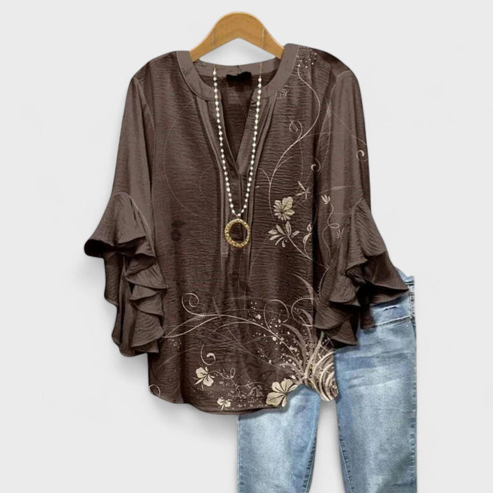 Destiny | V-Neck Ruffle Sleeve