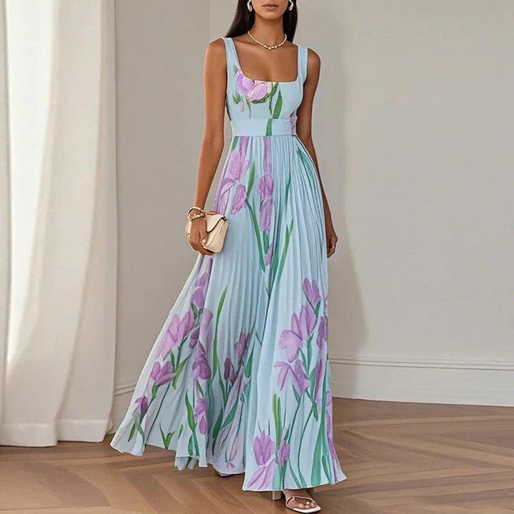 Bethany | A-Line Maxi Dress – Floral Print Women