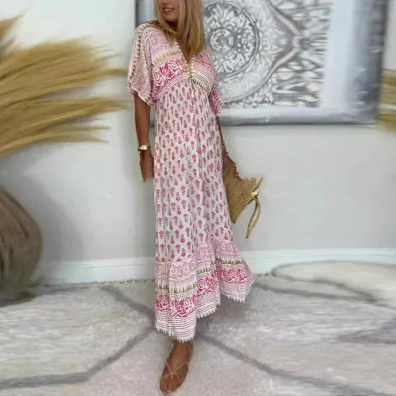 Francesca | Boho Print Maxi