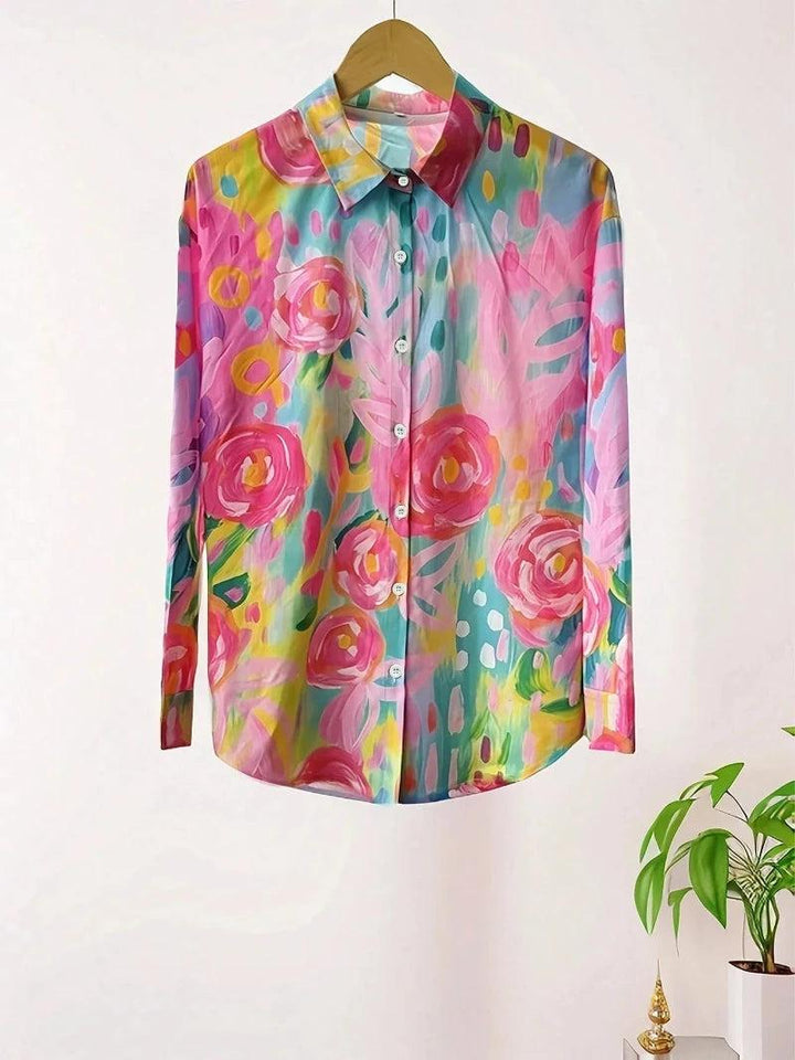 Terri | Colorful Blouse with Playful Print