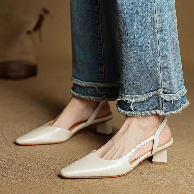 Camille| Genuine Leather Heels