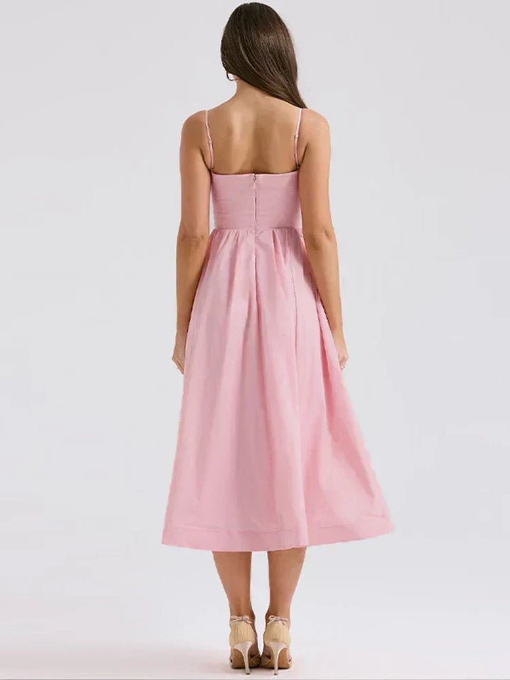 Analia | Spaghetti Strap Midi Dress