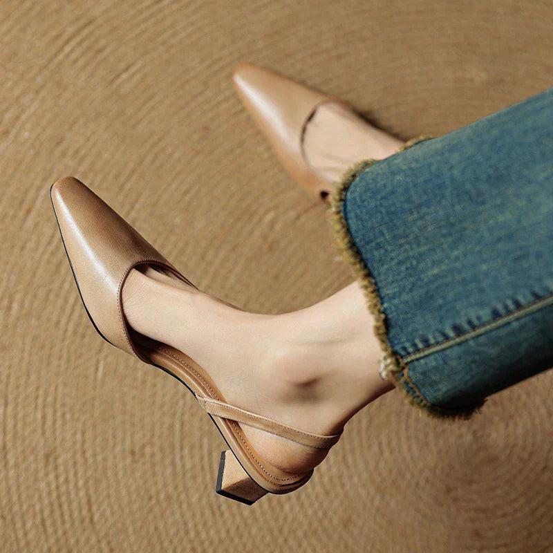 Camille| Genuine Leather Heels