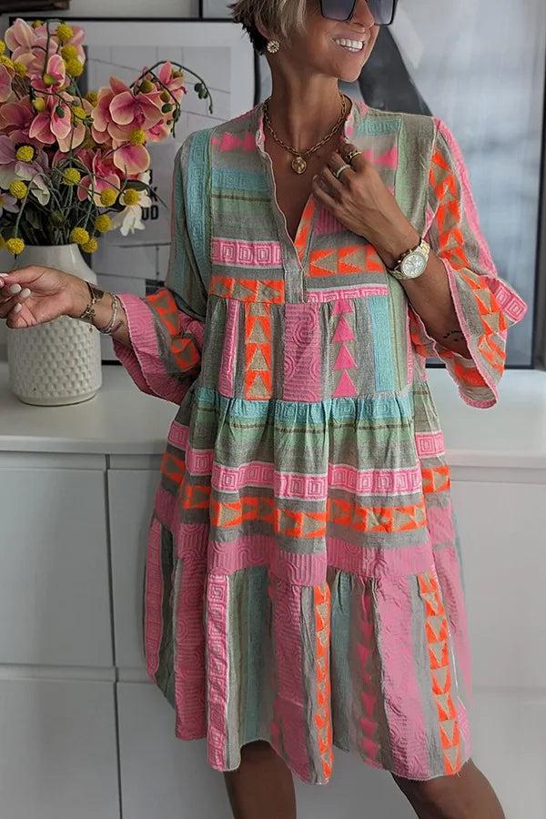 Juliane | Boho Tiered Swing Dress