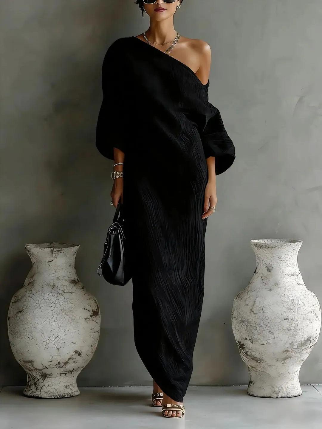 Leona | Women’s One-Shoulder Linen Dress