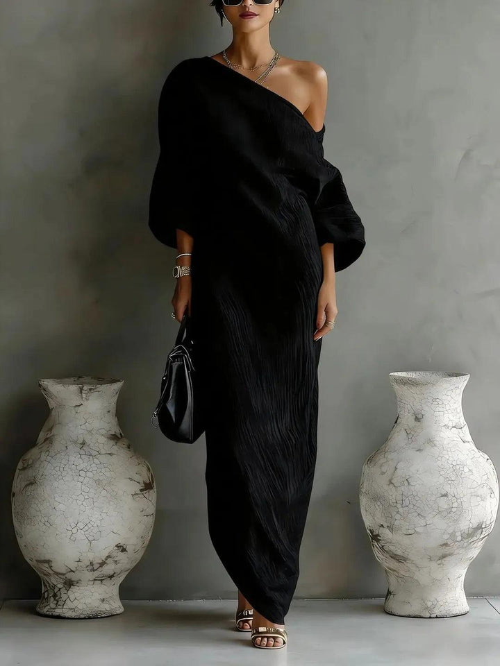 Leona | Women’s One-Shoulder Linen Dress