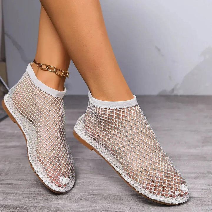 Dakota | Rhinestone Midnight Flats
