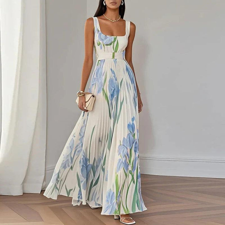 Bethany | A-Line Maxi Dress – Floral Print Women