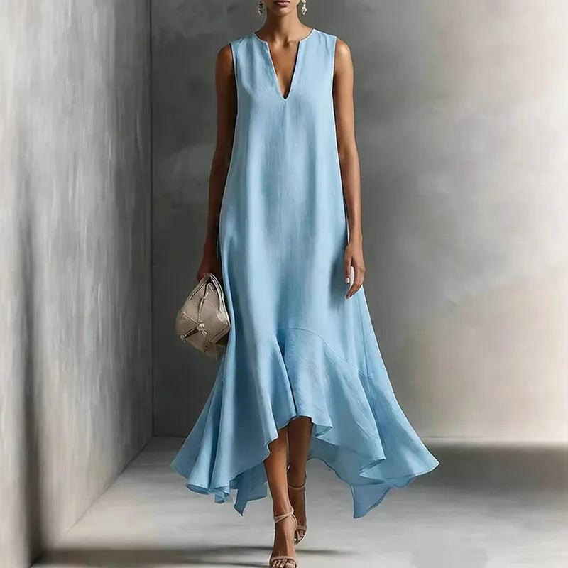Andrea | V Neck Flowy Sundress