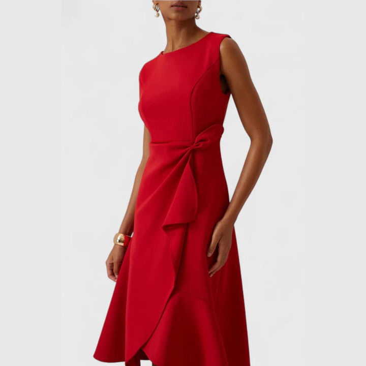 Scarlett | Draped Asymmetric Midi Dress