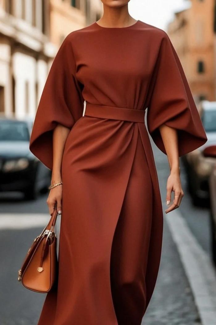 Wendy | Elegant Dress with Lantern Sleeves