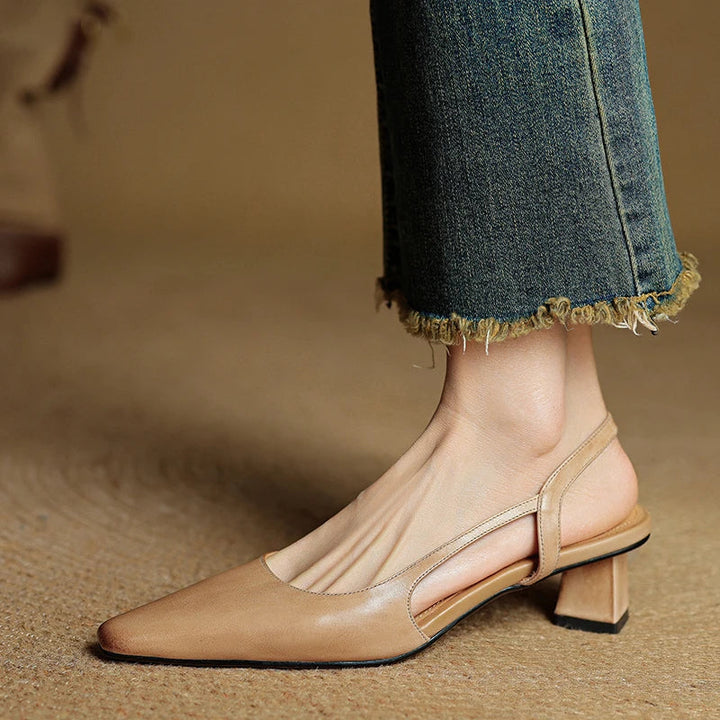 Camille| Genuine Leather Heels