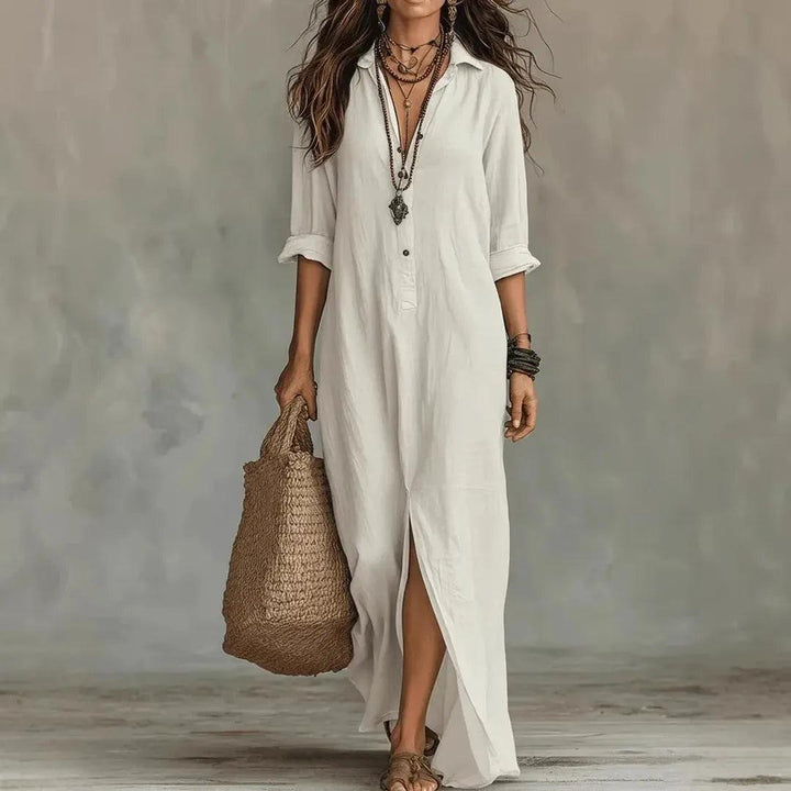 Haven | Women’s Linen Long Shirt Dress
