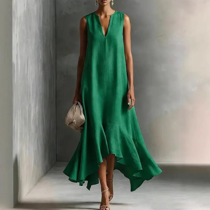 Andrea | V Neck Flowy Sundress