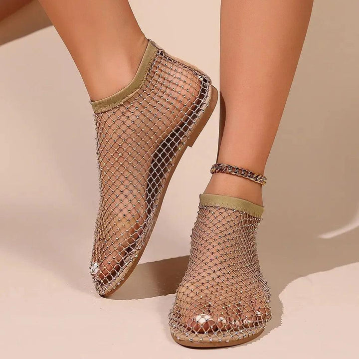 Dakota | Rhinestone Midnight Flats
