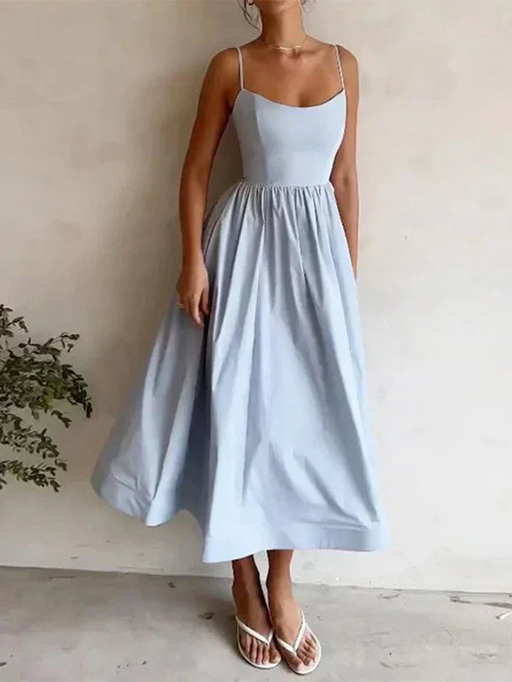 Analia | Spaghetti Strap Midi Dress