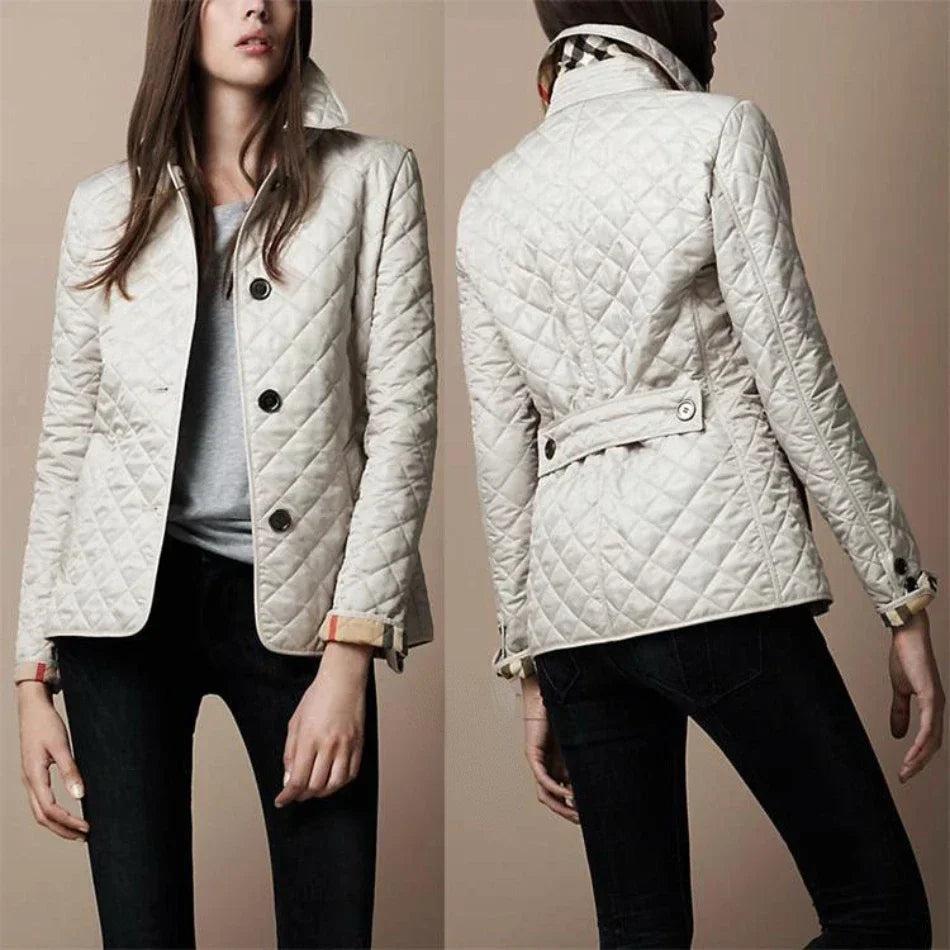 Valerie | Women's Diamond Button Front Quilted Jacket