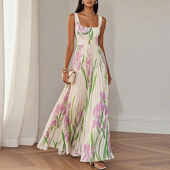Bethany | A-Line Maxi Dress – Floral Print Women