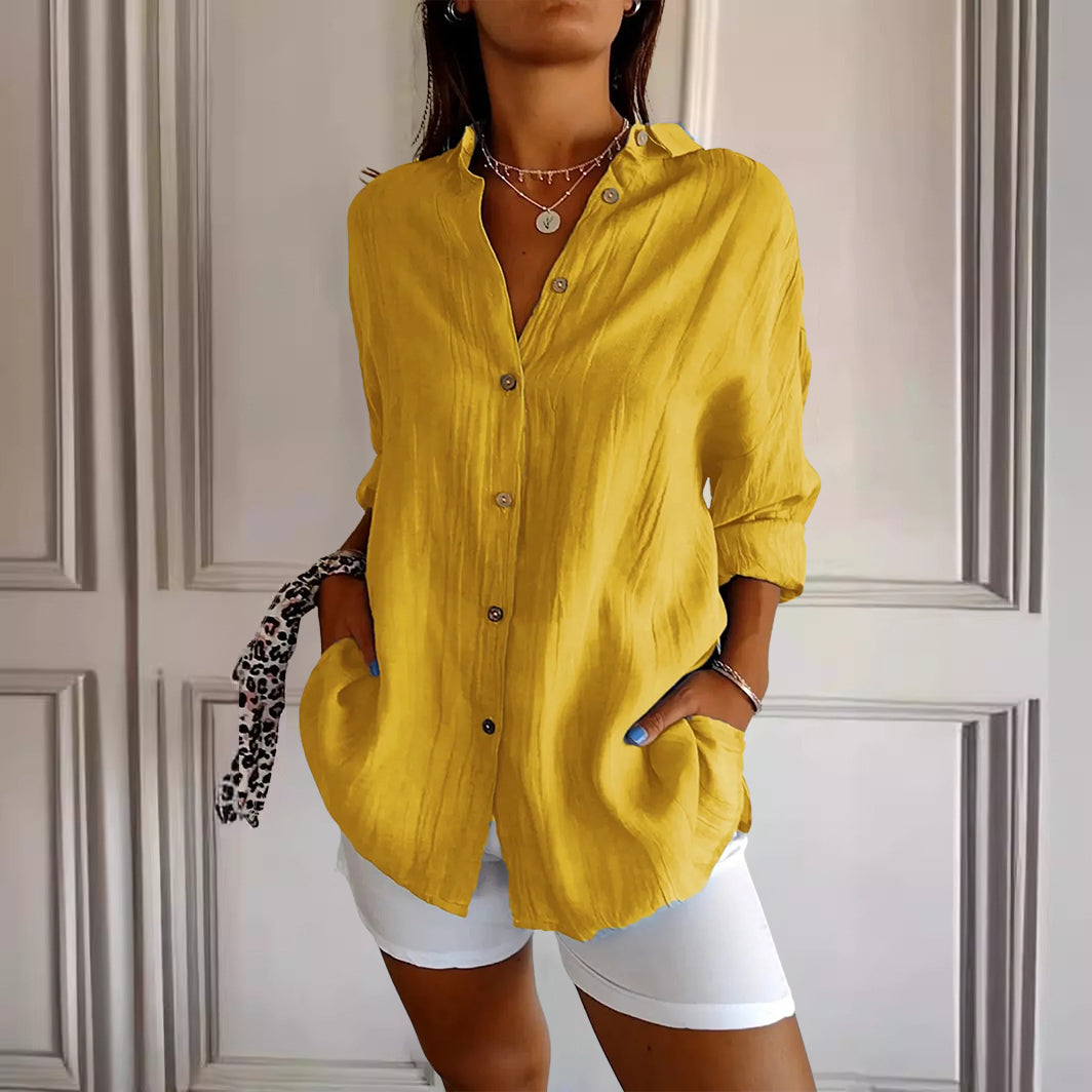 Adrianna | Amoretti Verona Pleated Shirt