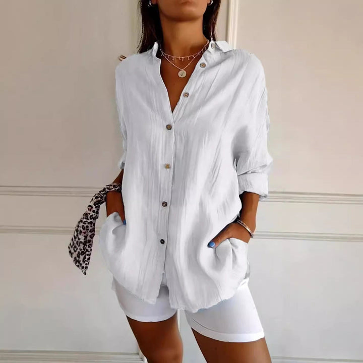 Adrianna | Amoretti Verona Pleated Shirt