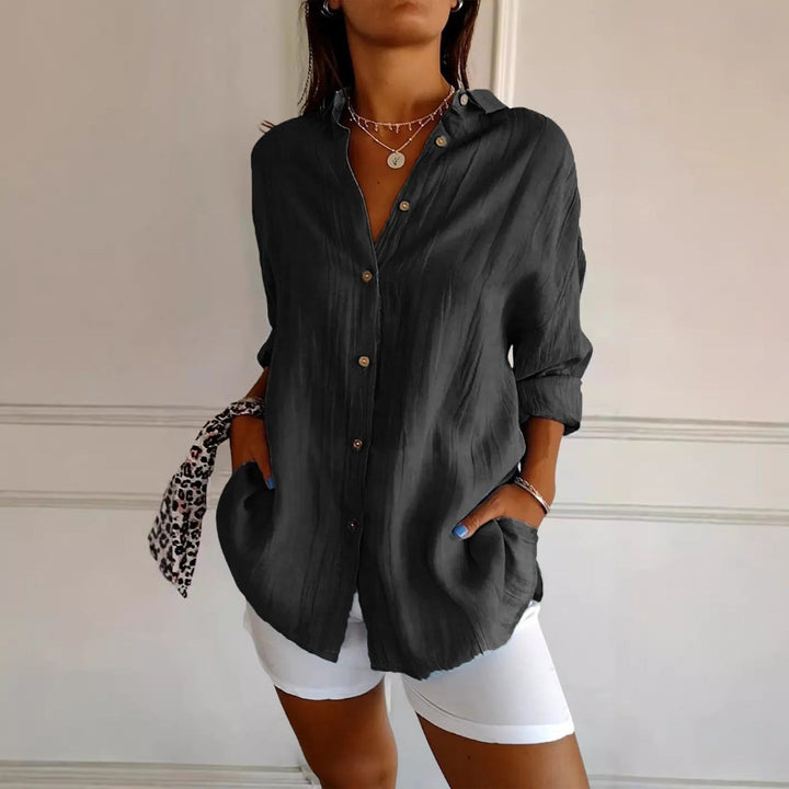 Adrianna | Amoretti Verona Pleated Shirt