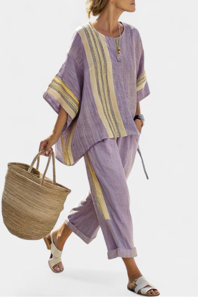 Luna | Chic Oversized Lavender Loungewear Two Piece Set