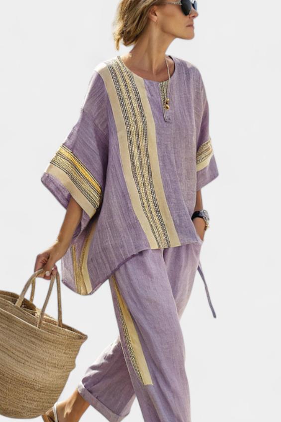 Luna | Chic Oversized Lavender Loungewear Two Piece Set