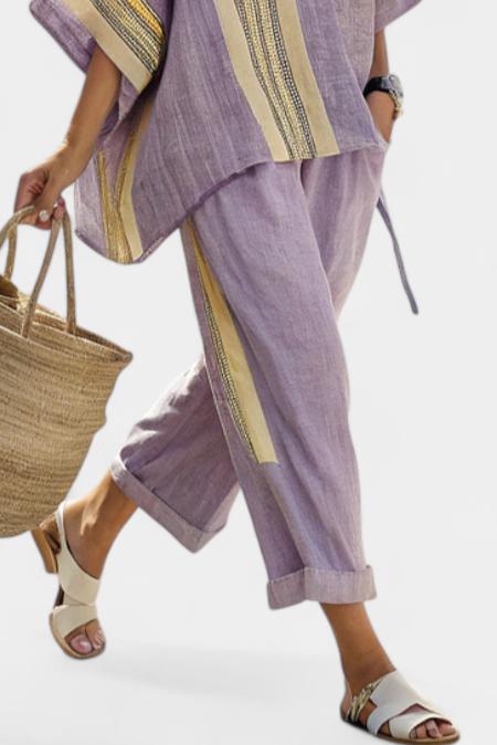 Luna | Chic Oversized Lavender Loungewear Two Piece Set