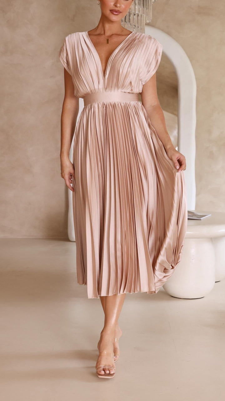 Stella | Pleated Maxi Dress