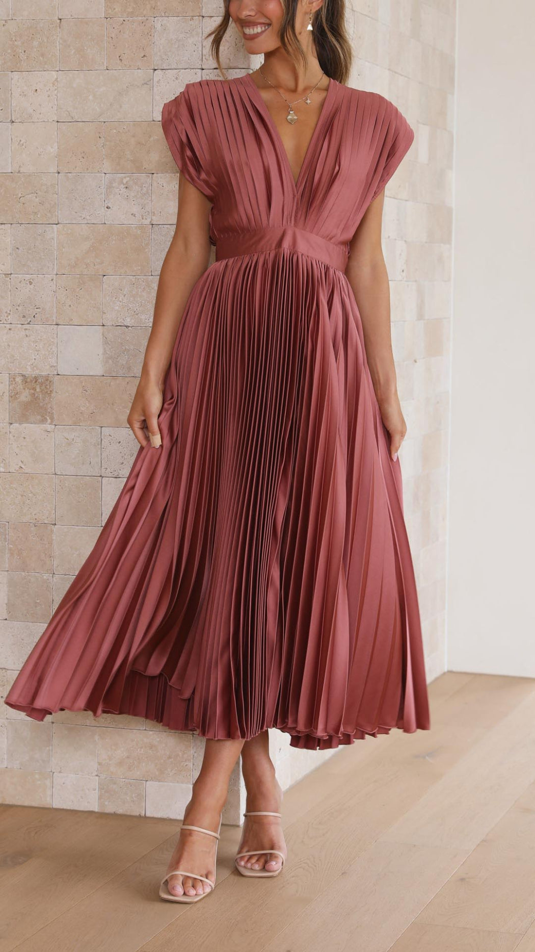 Stella | Pleated Maxi Dress
