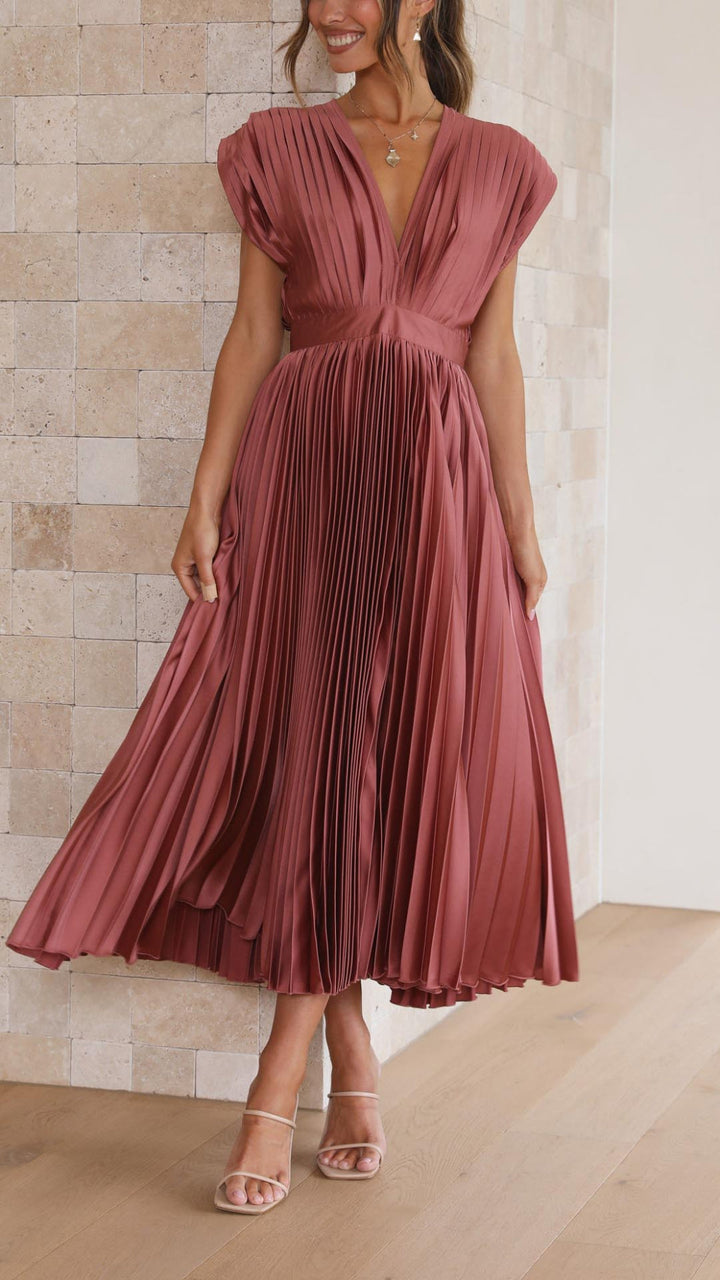 Stella | Pleated Maxi Dress
