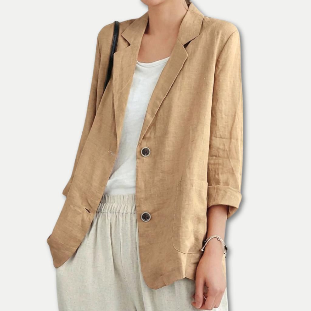 Blakely | Relaxed Fit Linen-Blend Blazer for Effortless Summer Layering