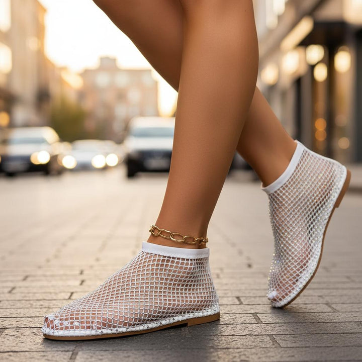 Dakota | Rhinestone Midnight Flats