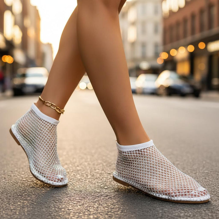 Dakota | Rhinestone Midnight Flats