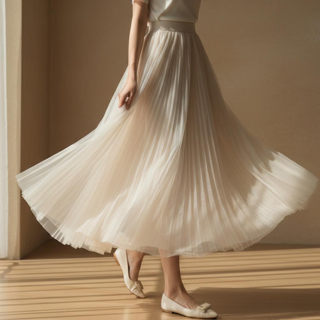 Morgan | Pleated Flowy Skirt