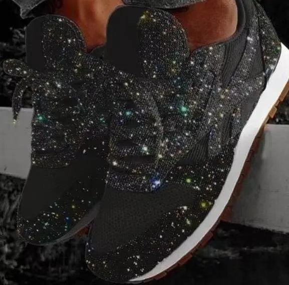 Allison | Women’s Glitter Lace-Up Sneakers