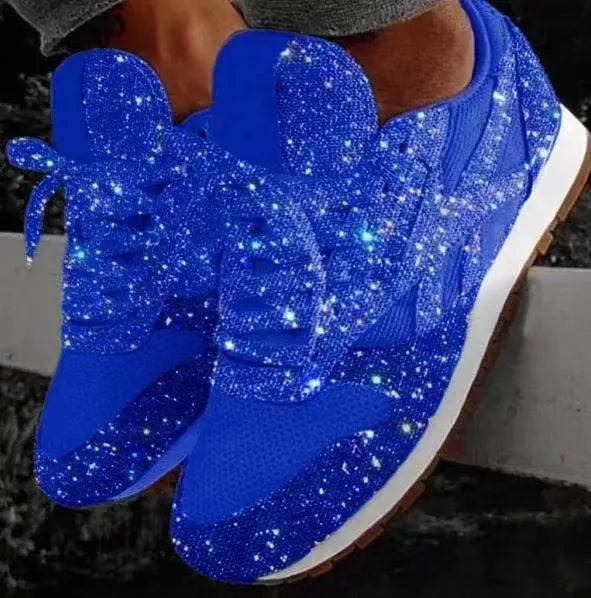 Allison | Women’s Glitter Lace-Up Sneakers