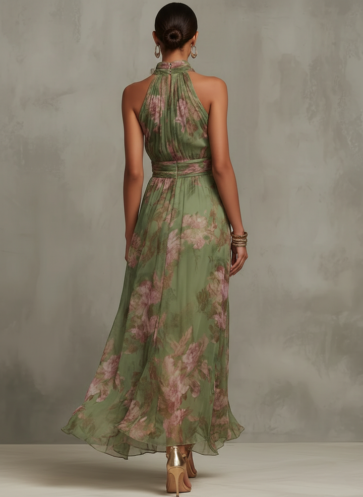 Lacey | Floral Halter Maxi Dress