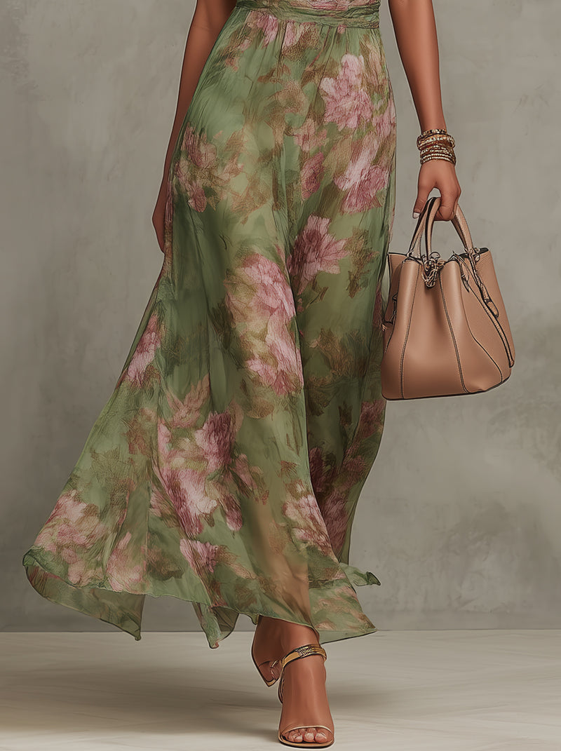 Lacey | Floral Halter Maxi Dress