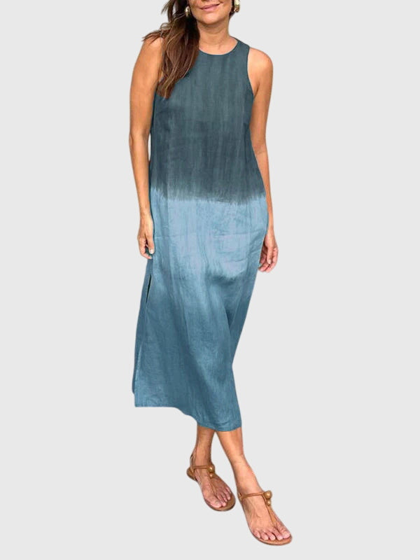Sienna | Women's Sleeveless Ombre Gradient Midi Dress