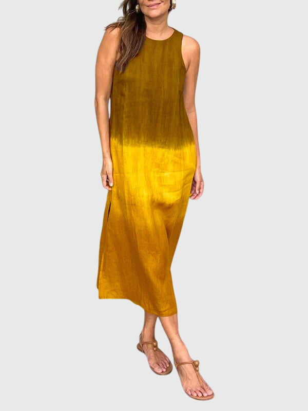 Sienna | Women's Sleeveless Ombre Gradient Midi Dress