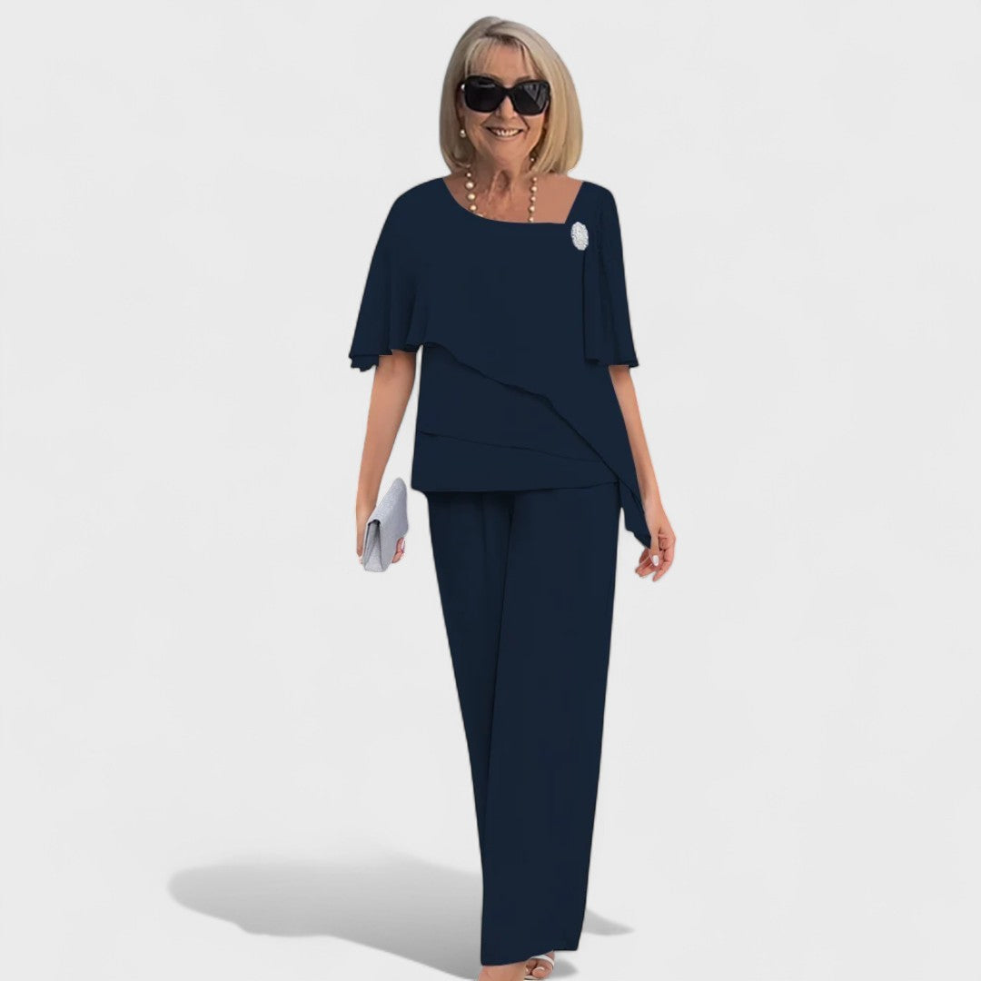 Rhea | Asymmetric Layered Two-Piece Set