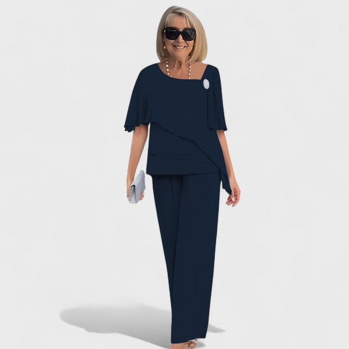 Rhea | Asymmetric Layered Two-Piece Set