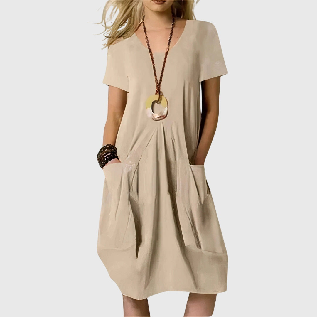Margot | Women's Short Sleeve Dress with Pockets
