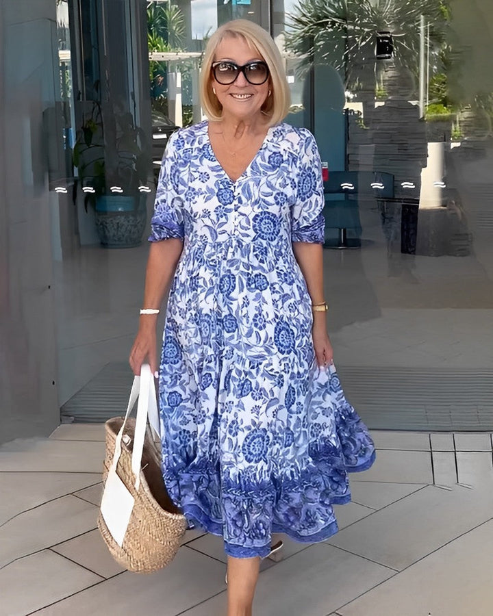 Petra | Botanical Tiered Maxi Dress