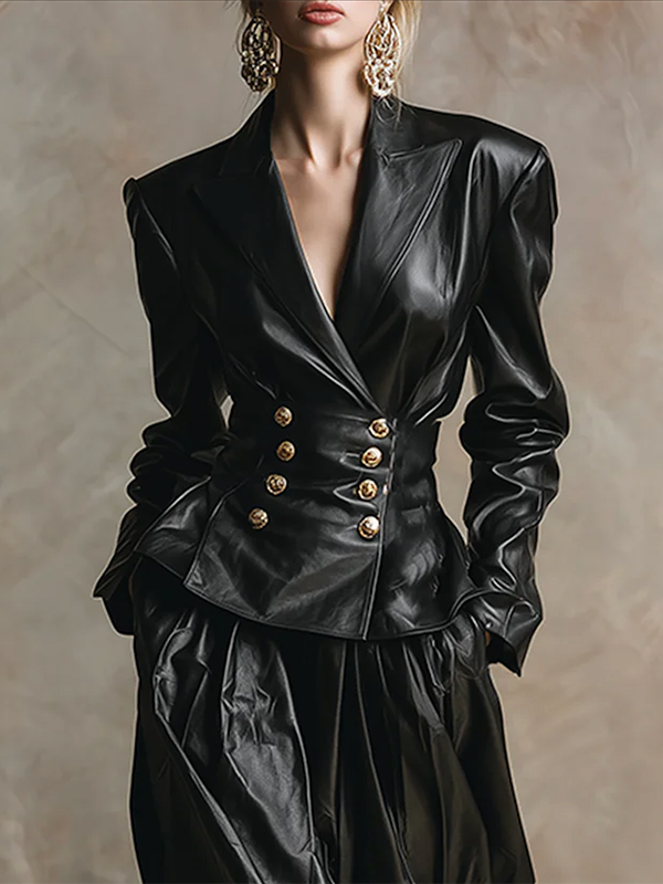 Anastasia | Women's Peplum Leather Jacket