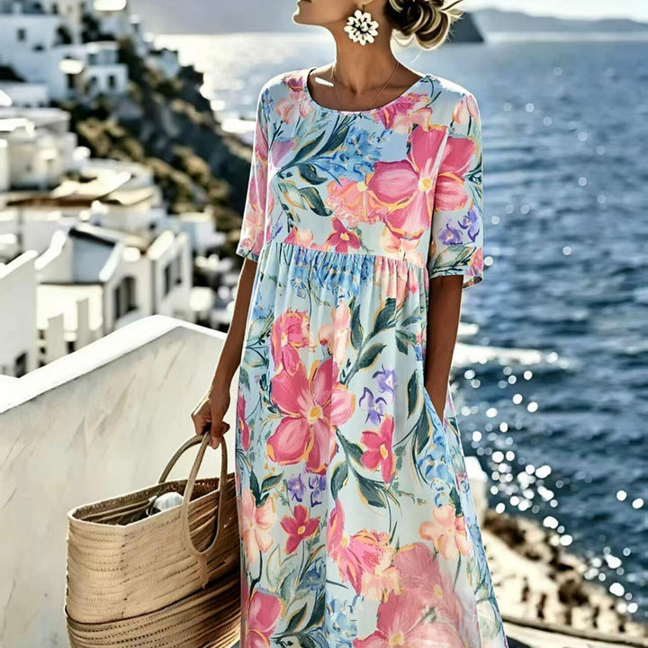 Daisy | Floral Empire Waist Midi Dress
